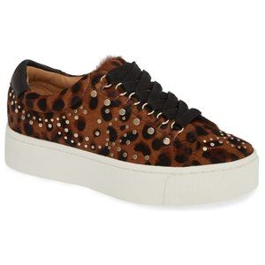 Joie Handan Genuine Calf Hair Sneakers Leopard Size 36